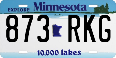 MN license plate 873RKG