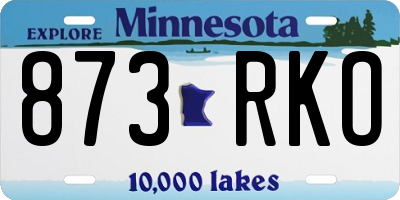 MN license plate 873RKO