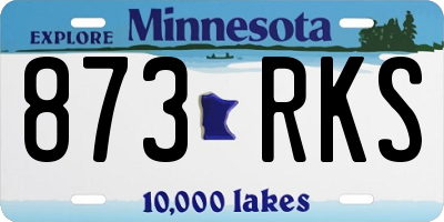 MN license plate 873RKS