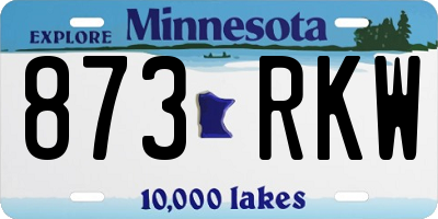 MN license plate 873RKW