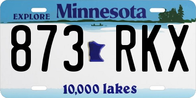 MN license plate 873RKX