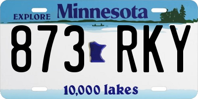MN license plate 873RKY