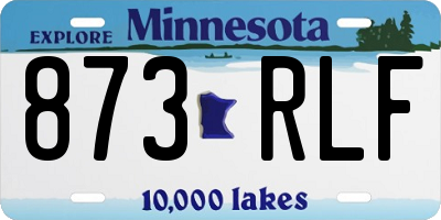 MN license plate 873RLF