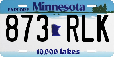 MN license plate 873RLK
