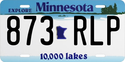 MN license plate 873RLP