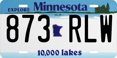 MN license plate 873RLW
