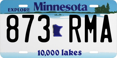 MN license plate 873RMA