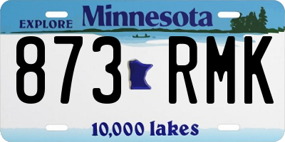 MN license plate 873RMK