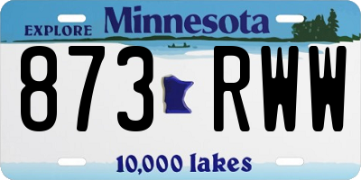 MN license plate 873RWW