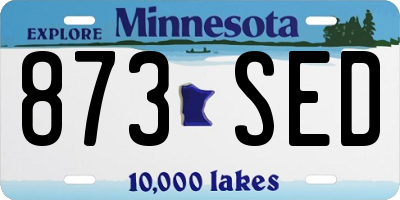 MN license plate 873SED