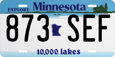MN license plate 873SEF