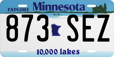 MN license plate 873SEZ