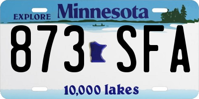 MN license plate 873SFA