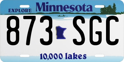 MN license plate 873SGC