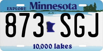 MN license plate 873SGJ