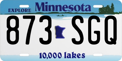 MN license plate 873SGQ