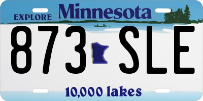 MN license plate 873SLE