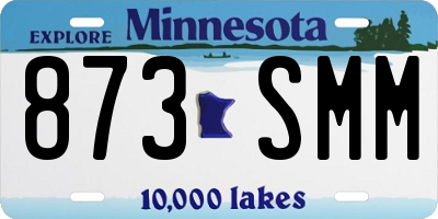 MN license plate 873SMM