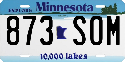 MN license plate 873SOM