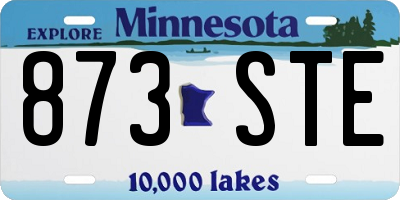 MN license plate 873STE
