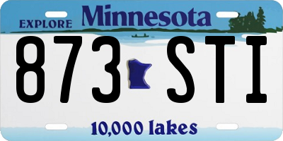 MN license plate 873STI