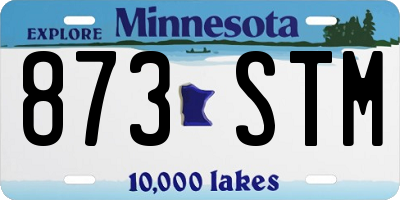 MN license plate 873STM