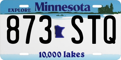 MN license plate 873STQ