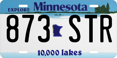MN license plate 873STR