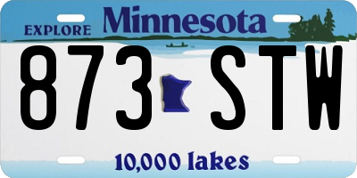 MN license plate 873STW