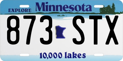 MN license plate 873STX