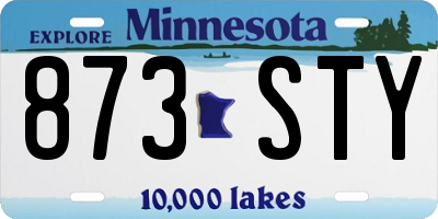 MN license plate 873STY
