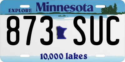 MN license plate 873SUC