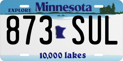 MN license plate 873SUL
