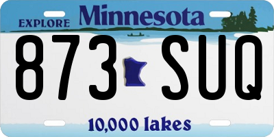 MN license plate 873SUQ
