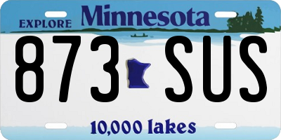 MN license plate 873SUS