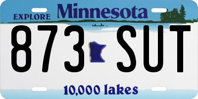 MN license plate 873SUT
