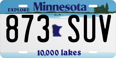 MN license plate 873SUV