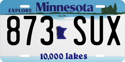 MN license plate 873SUX