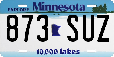MN license plate 873SUZ
