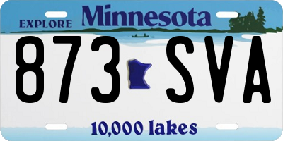 MN license plate 873SVA