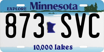 MN license plate 873SVC