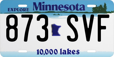 MN license plate 873SVF