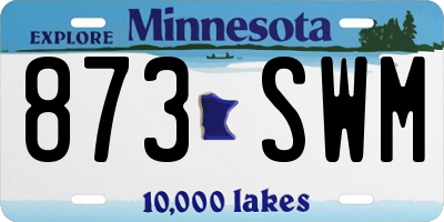 MN license plate 873SWM