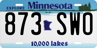 MN license plate 873SWO