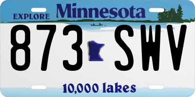 MN license plate 873SWV