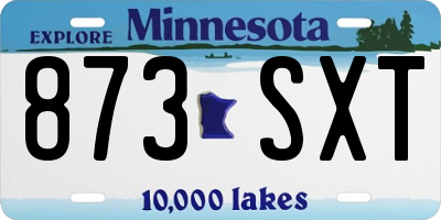 MN license plate 873SXT