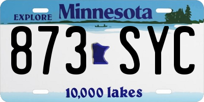 MN license plate 873SYC