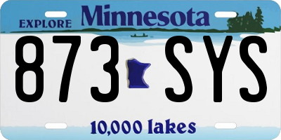 MN license plate 873SYS