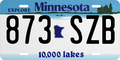 MN license plate 873SZB