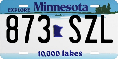 MN license plate 873SZL